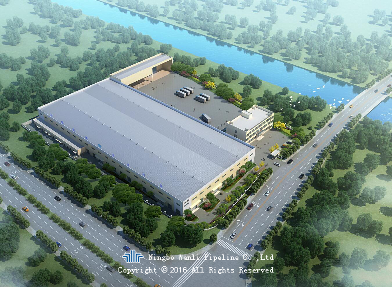 萬里管道B區(qū)新建廠房破土動工
